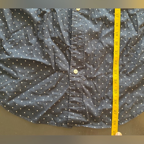 J. Crew Men's Navy Polka Dot Button Down Shirt - Picture 5 of 5